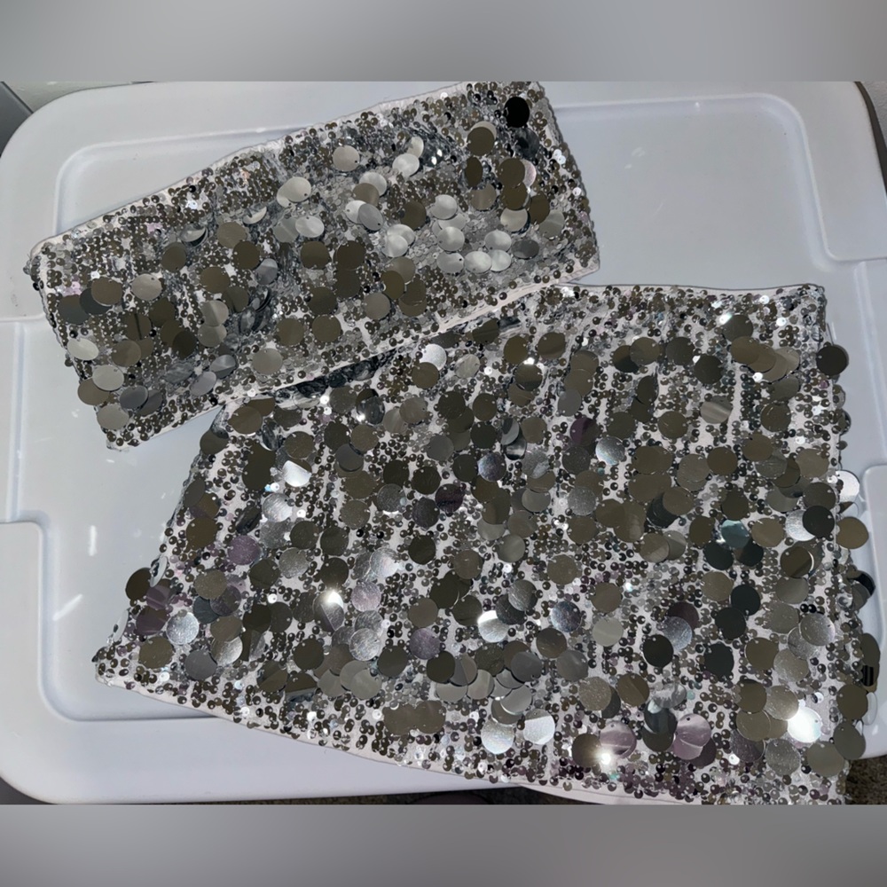 Silver sequin 2 piece